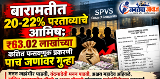 बारामतीत 20-22% परताव्याचे आमिष; ₹63.02 लाखांच्या कथित फसवणूक प्रकरणी पाच जणांवर गुन्हा