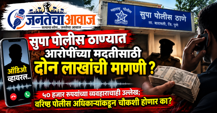 सुपा पोलीस ठाण्यात आरोपींच्या मदतीसाठी दोन लाखांची मागणी केल्याचा आरोप; कथित ऑडिओ क्लिप व्हायरल